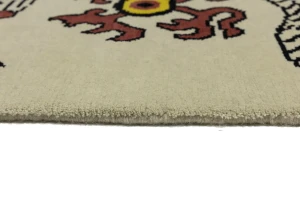 Tiger Beige Tribal 4X6 Fine Nepali Oriental Rug
