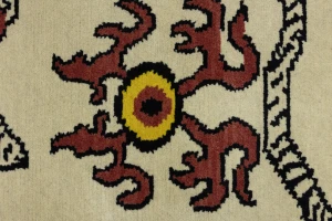 Tiger Beige Tribal 4X6 Fine Nepali Oriental Rug