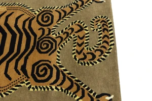 Khaki Tribal Pictorial 4X6 Fine Nepali Oriental Rug
