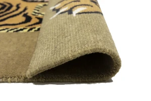 Khaki Tribal Pictorial 4X6 Fine Nepali Oriental Rug