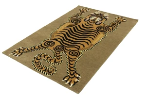 Khaki Tribal Pictorial 4X6 Fine Nepali Oriental Rug