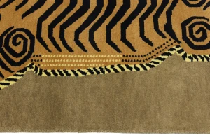 Khaki Tribal Pictorial 4X6 Fine Nepali Oriental Rug