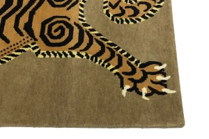 Khaki Tribal Pictorial 4X6 Fine Nepali Oriental Rug
