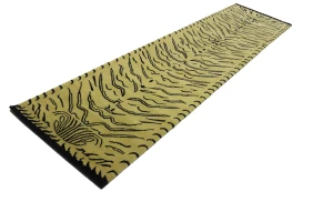 Goldish Beige Tribal 3X12 Fine Nepali Oriental Runner Rug