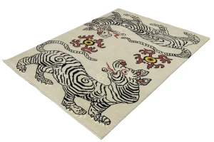 Beige Tribal 5X8 Fine Nepali Oriental Rug