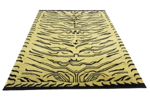 Goldish Beige Tribal 8X10 Fine Nepali Oriental Rug