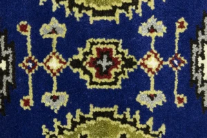 Navy Blue Geometric 3X6 Kazak Oriental Rug