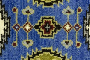 Blue Geometric 3X6 Kazak Oriental Rug