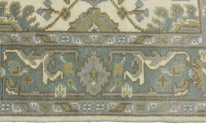 Cream Floral 4X4 Oushak Oriental Square Rug