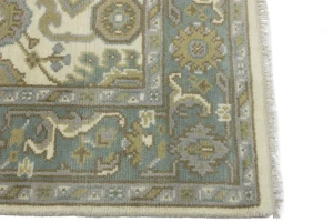 Cream Floral 4X4 Oushak Oriental Square Rug