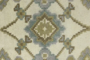 Cream Floral 4X4 Oushak Oriental Square Rug
