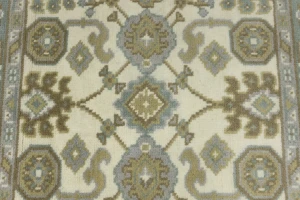 Cream Floral 4X4 Oushak Oriental Square Rug