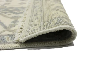 Cream Floral 8X8 Oushak Oriental Square Rug