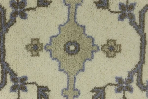 Cream Floral 8X8 Oushak Oriental Square Rug