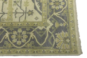 Cream Floral 8X8 Oushak Oriental Square Rug