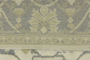 Cream Floral 8X8 Oushak Oriental Square Rug