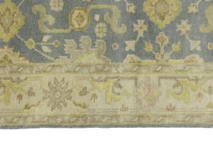 Gray Floral 4X12 Oushak Chobi Oriental Runner Rug