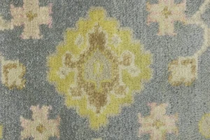 Gray Floral 4X12 Oushak Chobi Oriental Runner Rug