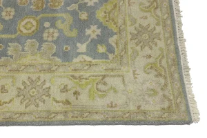 Gray Floral 4X12 Oushak Chobi Oriental Runner Rug