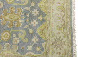 Gray Floral 4X12 Oushak Chobi Oriental Runner Rug