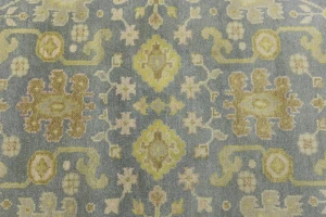 Gray Floral 4X12 Oushak Chobi Oriental Runner Rug