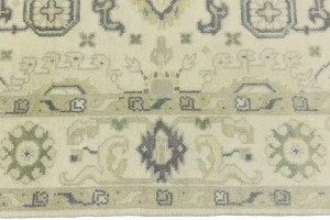 Gray Floral 6X12 Oushak Chobi Oriental Runner Rug