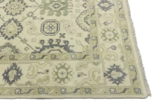 Gray Floral 6X12 Oushak Chobi Oriental Runner Rug