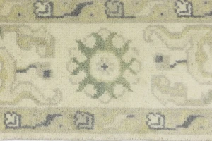 Gray Floral 6X12 Oushak Chobi Oriental Runner Rug
