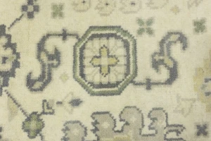 Gray Floral 6X12 Oushak Chobi Oriental Runner Rug