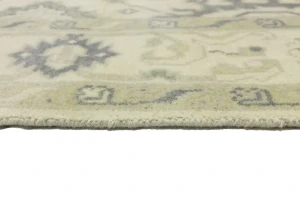 Gray Floral 6X12 Oushak Chobi Oriental Runner Rug
