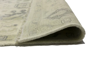 Gray Floral 6X12 Oushak Chobi Oriental Runner Rug