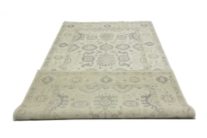 Gray Floral 6X12 Oushak Chobi Oriental Runner Rug
