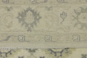 Gray Floral 6X12 Oushak Chobi Oriental Runner Rug