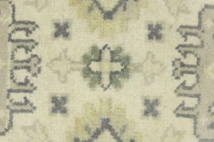 Gray Floral 6X12 Oushak Chobi Oriental Runner Rug