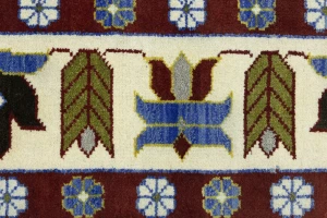 Blue Geometric 8X10 Kazak Oriental Rug