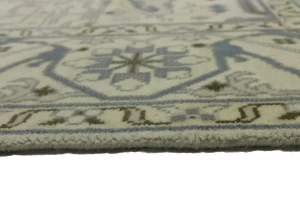 Cream Floral 8X8 Oushak Oriental Square Rug