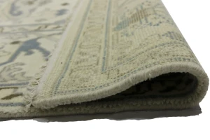 Cream Floral 8X8 Oushak Oriental Square Rug