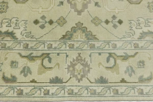 Cream Floral 8X10 Oushak Chobi Oriental Rug