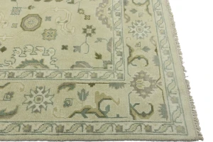 Cream Floral 8X10 Oushak Chobi Oriental Rug