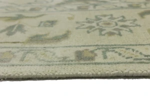 Cream Floral 8X10 Oushak Chobi Oriental Rug