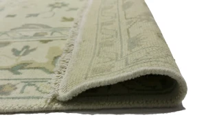 Cream Floral 8X10 Oushak Chobi Oriental Rug
