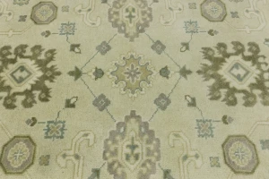 Cream Floral 8X10 Oushak Chobi Oriental Rug