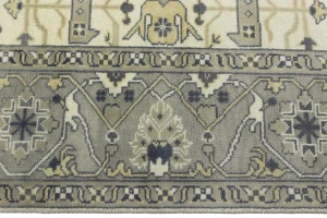 Cream Floral 8X8 Oushak Oriental Square Rug
