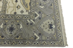 Cream Floral 8X8 Oushak Oriental Square Rug