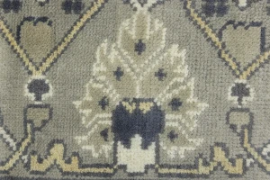 Cream Floral 8X8 Oushak Oriental Square Rug