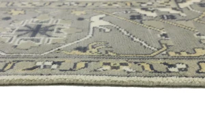 Cream Floral 8X8 Oushak Oriental Square Rug