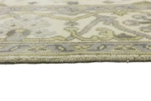 Cream Floral 6X12 Oushak Oriental Runner Rug