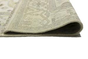 Cream Floral 6X12 Oushak Oriental Runner Rug
