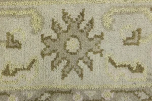 Blue-gray Floral 4X12 Oushak Chobi Oriental Runner Rug