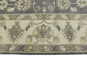 Taupe Floral 10X14 Oushak Chobi Oriental Rug